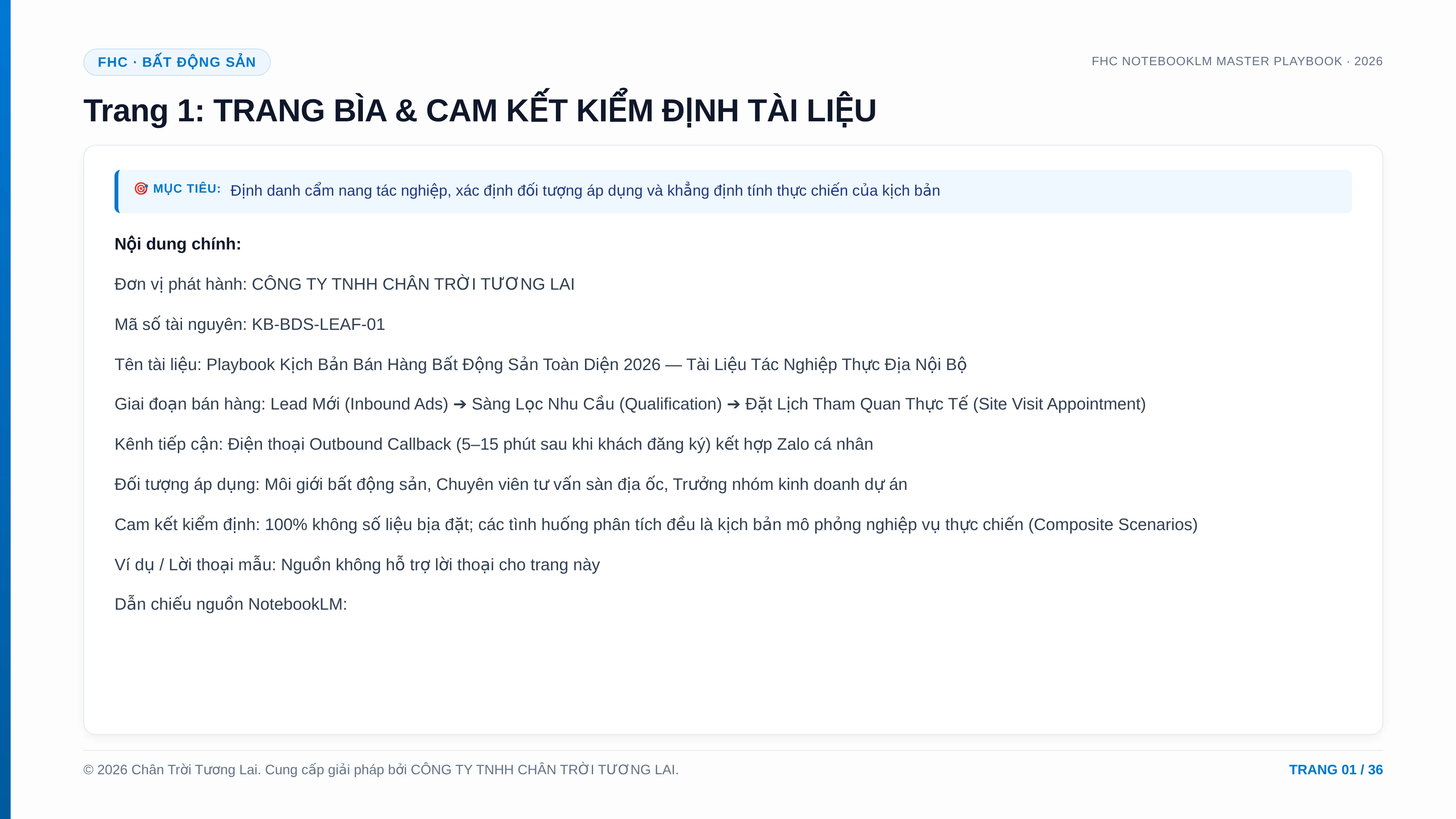Playbook Kịch Bản Telesales Bất Động Sản Từ Lead Quảng Cáo - trang xem trước 1