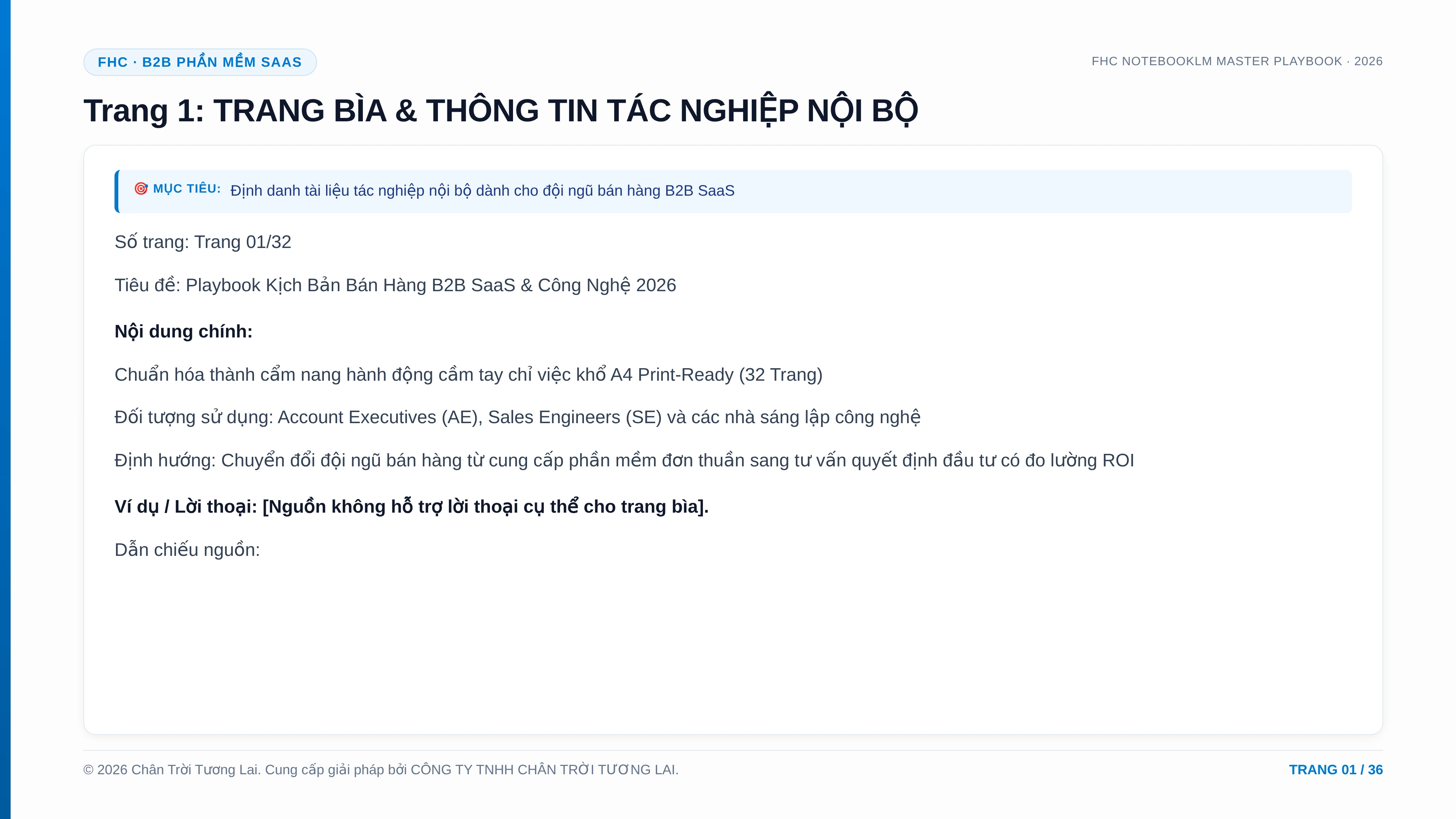 KỊCH BẢN BÁN HÀNG B2B SAAS & CÔNG NGHỆ 2026 - trang xem trước 1
